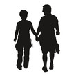 Silhouettes marchant