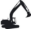 Vektor: Raupen Bagger Silhouette Raupen Bagger Silhouette
