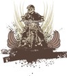 Grunge Motorcycle & Wings Background Grunge Motorcycle & Wings Background