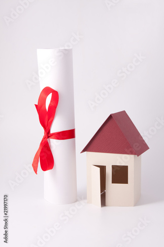 Photo: house model and document house model and document