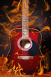 Guitar in flame