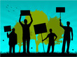 environmentalists protest-outdoor illustration of vectors environmentalists protest-outdoor illustration of vectors