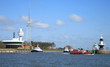 Infrastructure of the entry to the Kiel Canal