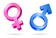 Vettoriale: male female gender symbols vector male female gender symbols vector