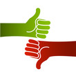 good bad thumb up and down icon good bad thumb up and down icon