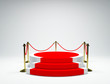 White podium on grey background