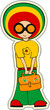 Vector: Rasta boy sticker Rasta boy sticker