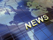 Breaking news 3D title worldwide background
