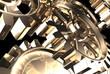 Rotating gear wheels machinery industrial background