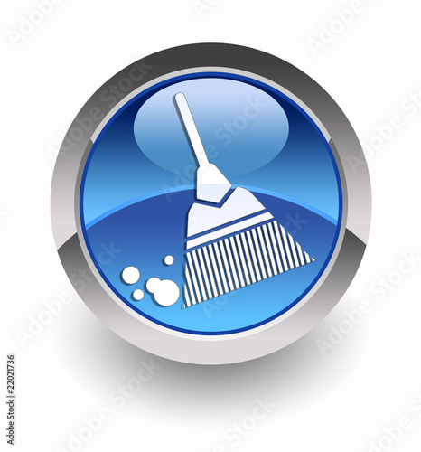 Illustration: ''Broom'' glossy icon ''Broom'' glossy icon
