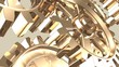 Rotating gear wheels machinery industrial background