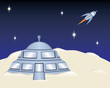 Moon House with Rocket