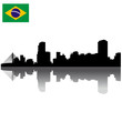 vector Sao Paulo silhouette skyline with Brazil flag vector Sao Paulo silhouette skyline with Brazil flag