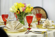 Colorful festive table Colorful festive table