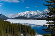Lake, ice and water