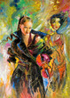 The girl with a violin and a forfeit the double