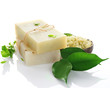 Natural Handmade Soap over white