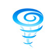 Tornado whirlwind pillar icon isolated