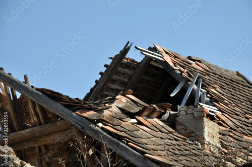 Photo: destroyed house destroyed house
