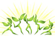 Green dancers