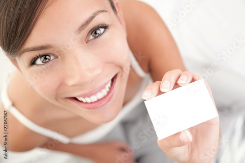 Photo: Casual business card woman Casual business card woman