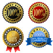 Photo en ligne au meilleur prix Vector set of 100% guarantee golden labels.