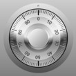 Safe combination lock wheel.