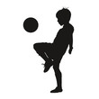 Silhouette garçon footballeur