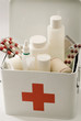 First aid box.