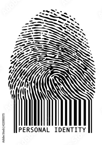 Vector: barcode fingerprint, vector barcode fingerprint, vector