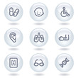 Medicine web icons set 2, white circle buttons Medicine web icons set 2, white circle buttons