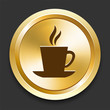 Coffee on Golden Internet Button