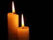 candle isolated on black