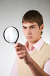 Guy with magnifier