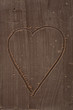 heart shape in chocolate bar