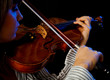 Young female violinist