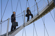 Business people on their way to the top.