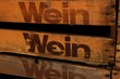 Logo Wein Holzkiste Weinkiste Vino Vin nostalgisch