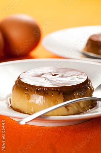 Photo: homemade egg flan with caramel homemade egg flan with caramel