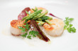 Grilled scallops with asparagus and molecular froth Grilled scallops with asparagus and molecular froth