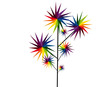 molinillos de colores en rama