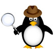 detective penguin with magnifying detective penguin with magnifying