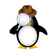 detective penguin with magnifying detective penguin with magnifying