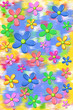 3d Daisies Fun Colors Two