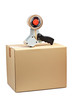 Packaging tape dispenser and shipping box Packaging tape dispenser and shipping box