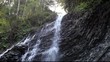 Waterfall Huk Zhenetsky in the Carpathians Mountains