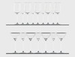 Illustration: Empty Wine and Martini glasses on the shelf Empty Wine and Martini glasses on the shelf