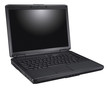 Black laptop on white background Black laptop on white background