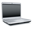 Laptop on white background