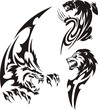 Stolen panther, wolf and lion. Tribal predators.
